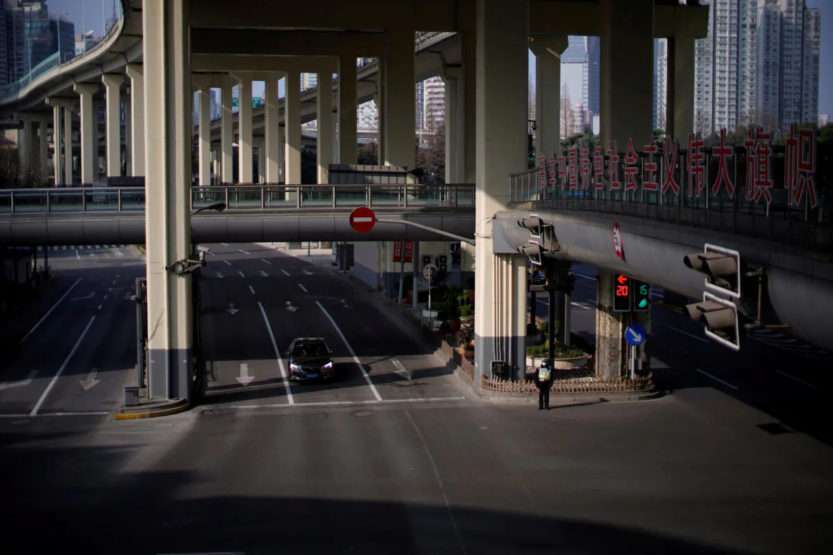 Main roads are seen in Shanghai, China on Jan. 30, 2020. (Aly Song/Reuters)