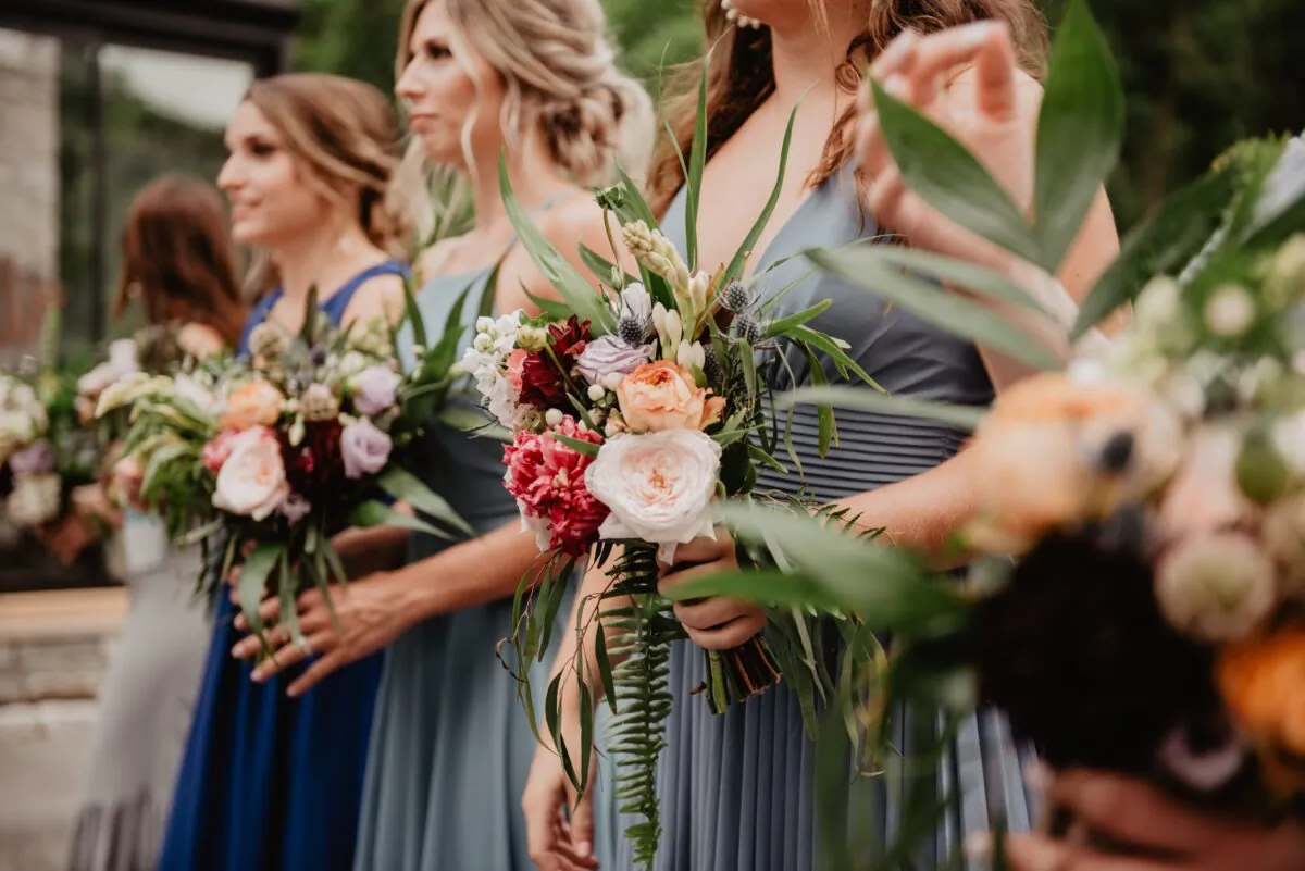A file photo of bridesmaids holding bouquets. (Emma Bauso/Pexels)