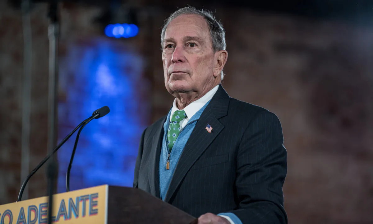 Democratic presidential candidate former New York City Mayor Mike Bloomberg announces his new Latino policy El Paso Adelante (the path forward) at a campaign rally in El Paso, Texas, on Jan. 29, 2020. (Cengiz Yar/Getty Images)