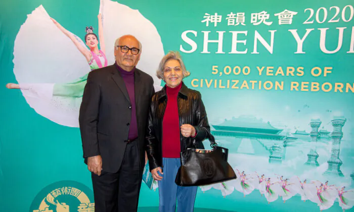 Youbert and Ashourbella Lazar attended Shen Yun Performing Arts at Zellerbach Hall in Berkeley, Calif., on Jan. 31, 2020. (Mark Cao/The Epoch Times)