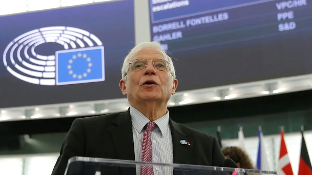 European Union's foreign policy chief Josep Borrell addresses the European Parliament regarding the situation in Iran and Iraq, in Strasbourg, France, on Jan. 14, 2020. (Vincent Kessler/Reuters)
