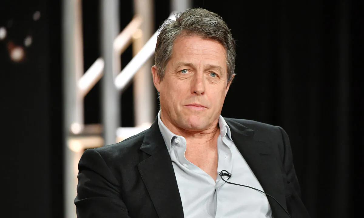 Hugh Grant speaks during the HBO segment of the 2020 Winter TCA Press Tour at The Langham Huntington, in Pasadena, Calif., on Jan. 15, 2020. (Amy Sussman/Getty Images)