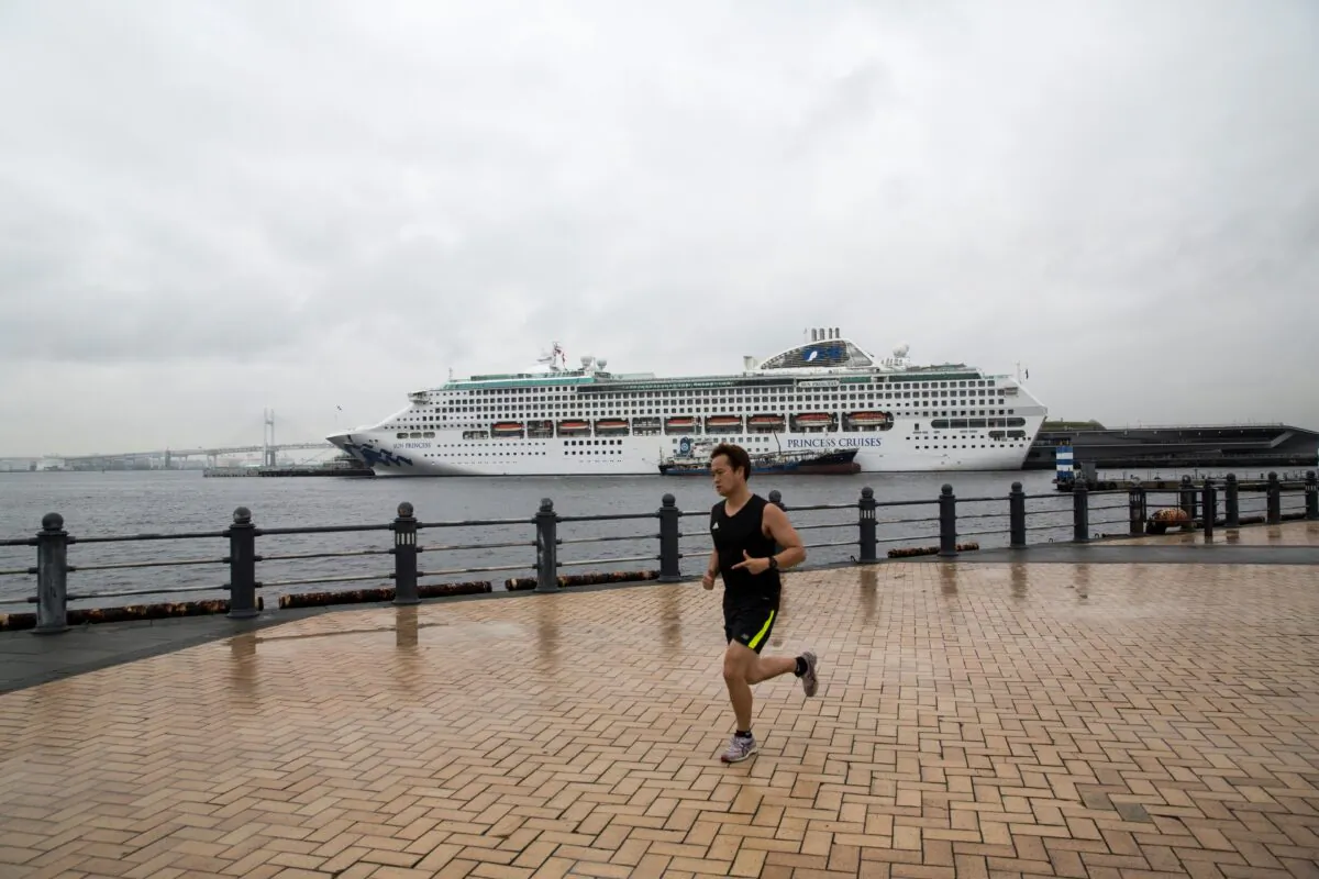 A Princess Cruise ship in Yokohama on July 16, 2019. (Behrouz Mehri/AFP via Getty Images)