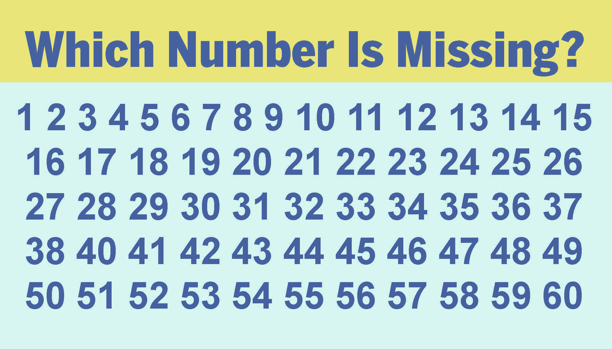 Most people can't spot the missing number in these sequences in under 10 seconds–can you?