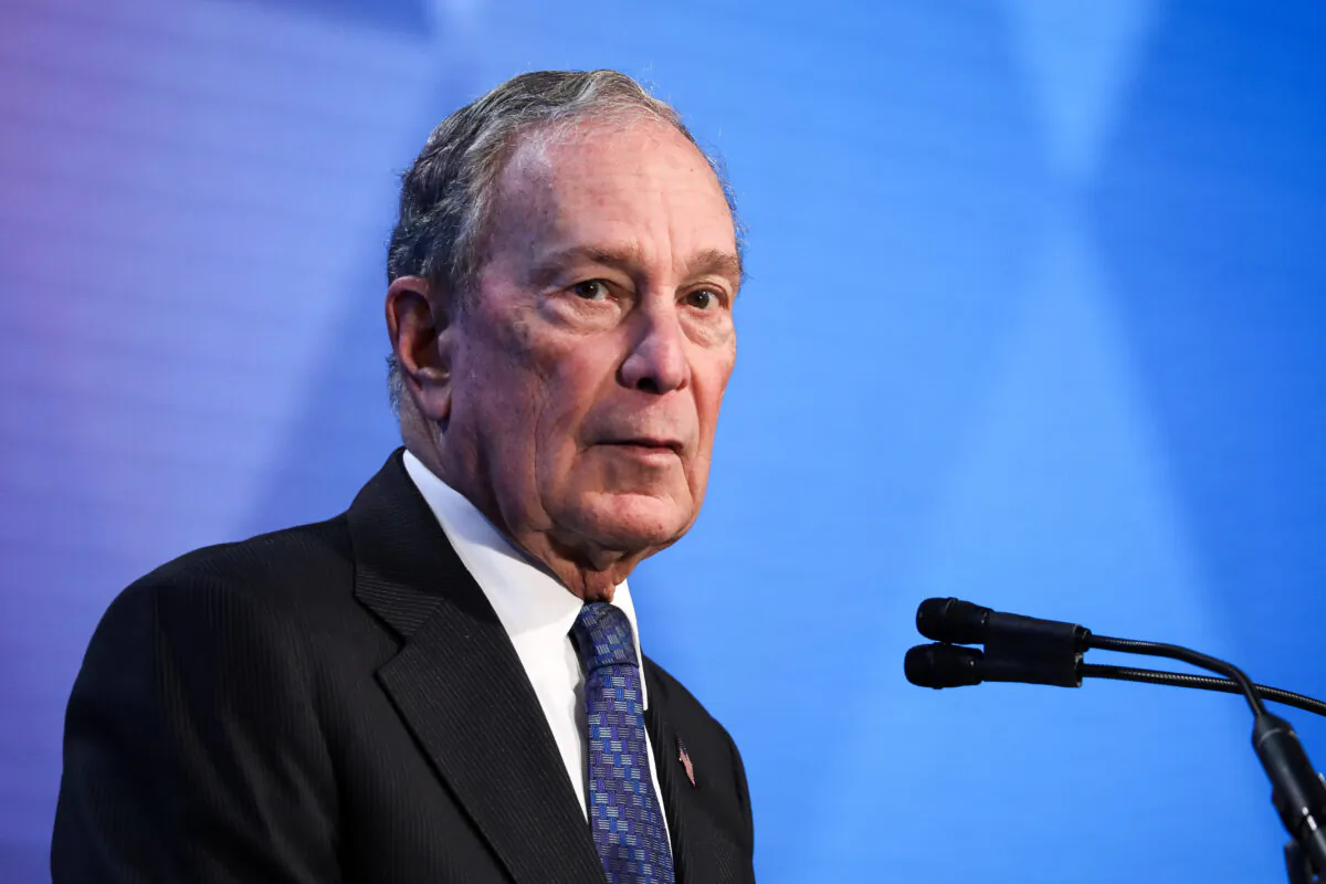 Former New York City mayor and 2020 presidential candidate Michael Bloomberg during the U.S. Conference of Mayors in Washington on Jan. 22, 2020. (Charlotte Cuthbertson/The Epoch Times)