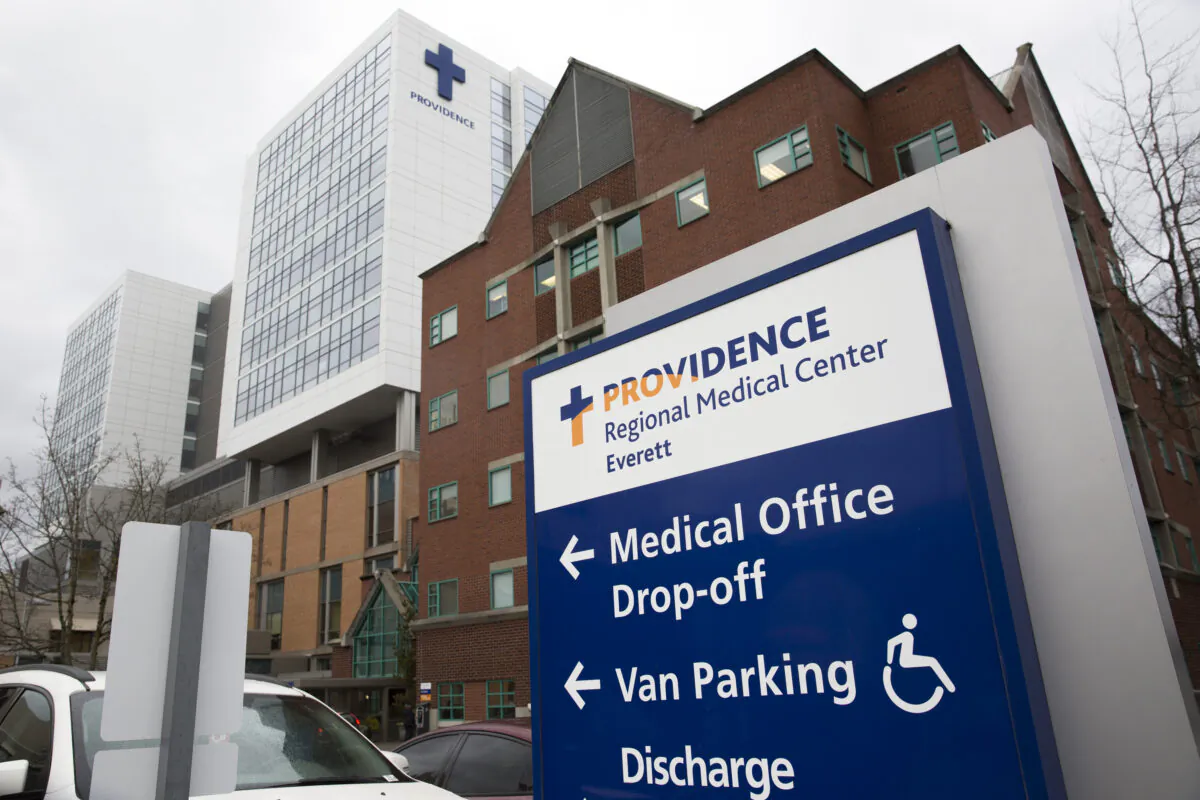 Providence Regional Medical Center where the first known person infected with 2019 Novel Coronavirus was being observed, in Everett, Washington, on Jan. 21, 2020. (Jason Redmond/AFP via Getty Images)