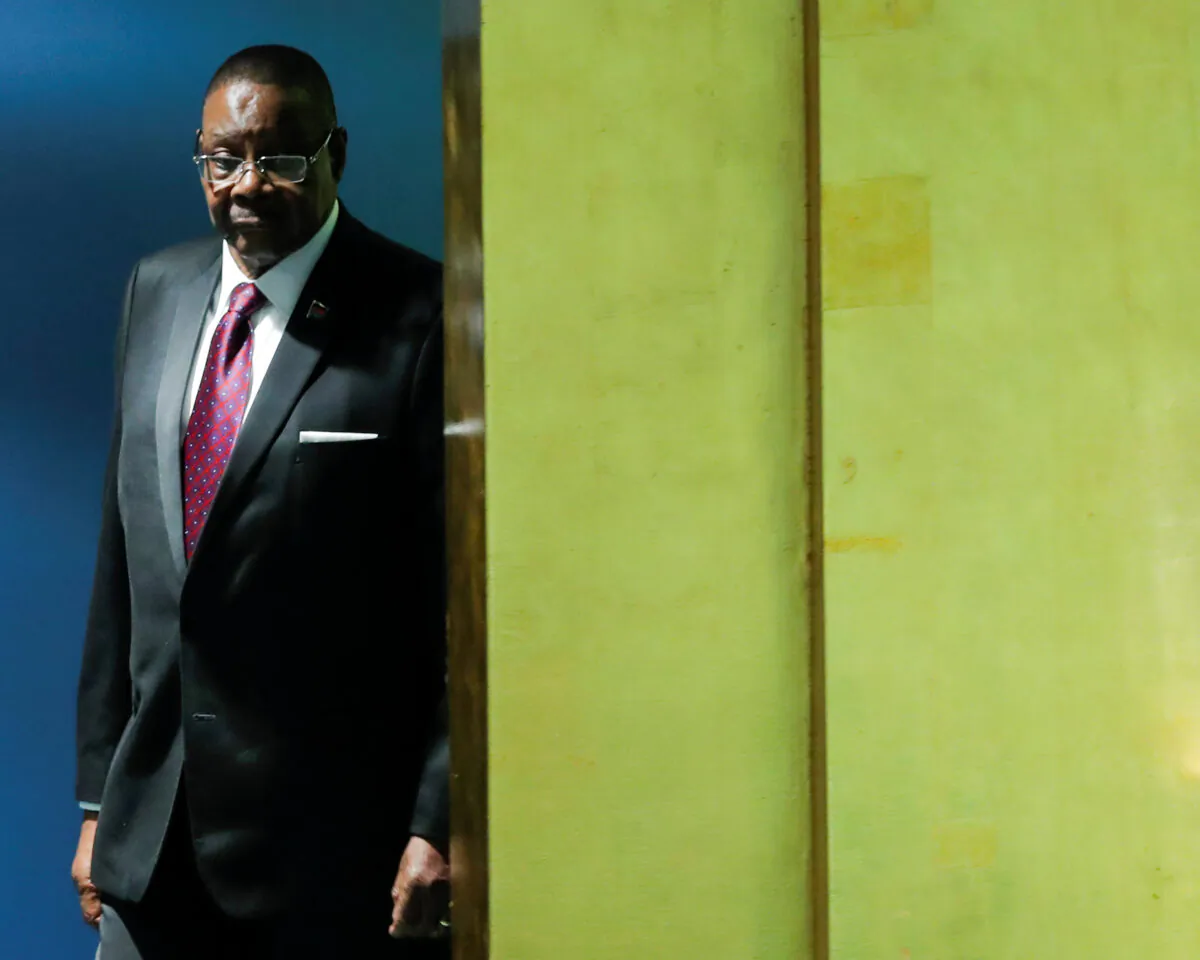 Malawi's President Arthur Peter Mutharika arrives to address the 74th session of the United Nations General Assembly at U.N. headquarters in New York City, New York, U.S., Sept. 26, 2019. (Eduardo Munoz/Reuters)