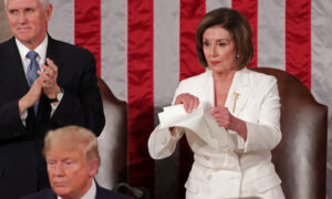 Pelosi Rips Up Trump's State of the Union Speech After Apparent Handshake Snub