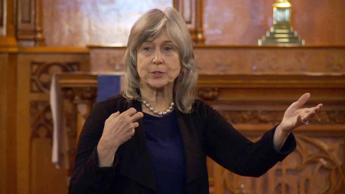 Former abortionist Dr. Kathi Aultman speaks at a pro-life event in Toronto on Nov. 29, 2019. (NTD Television)
