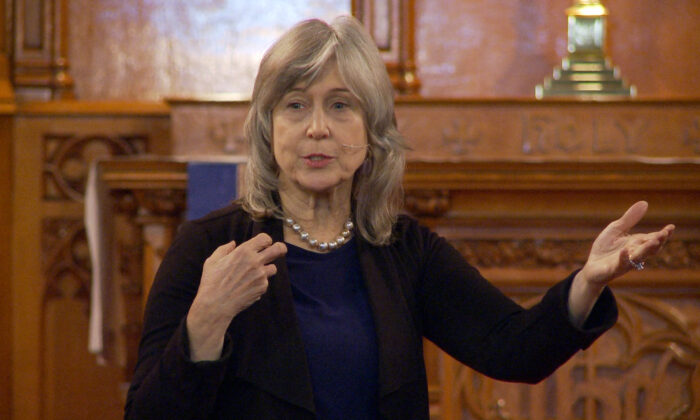 Former abortionist Dr. Kathi Aultman speaks at a pro-life event in Toronto on Nov. 29, 2019. (NTD Television)
