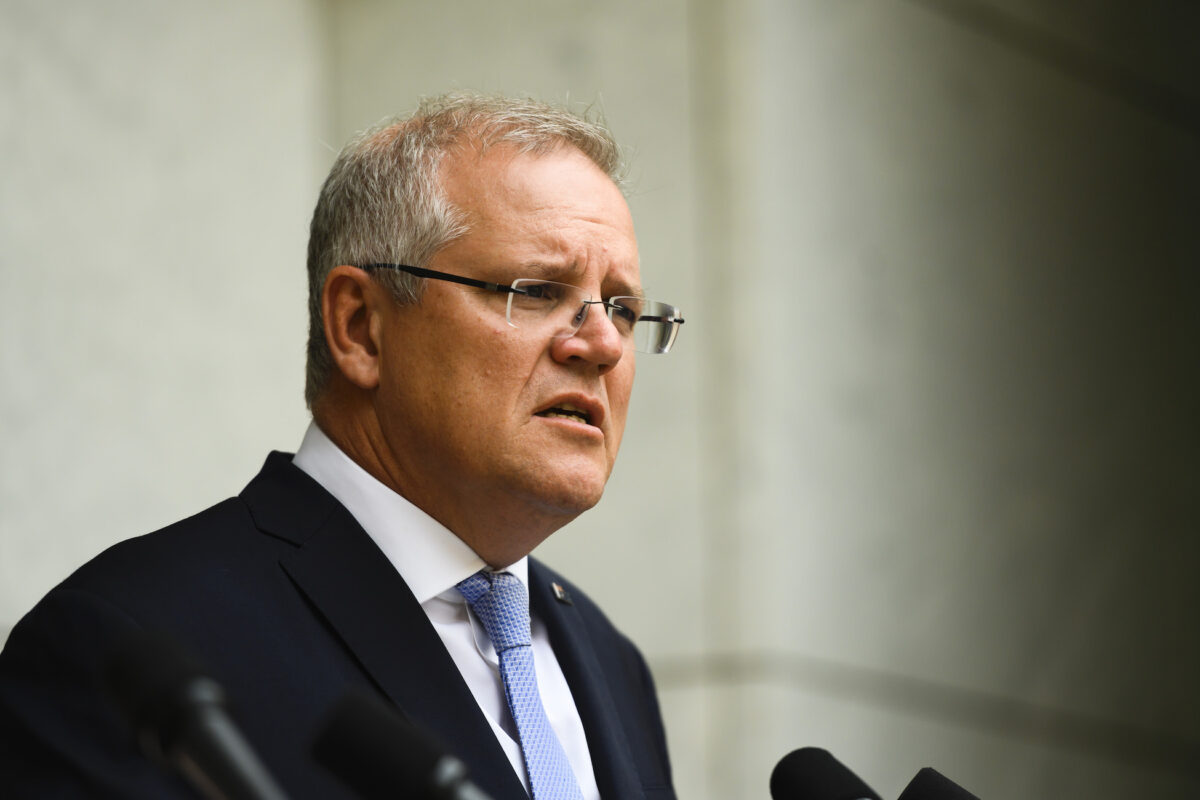 Morrison and Albanese suit up in similar outfits in Eden-Monaro