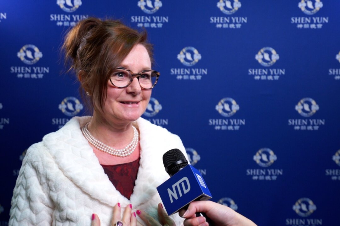 Katarzyna Dorosz, founder and president of the Institute of Longevity, attended Shen Yun Performing Arts in Fresno at the William Saroyan Theatre, Feb. 7, 2020. (NTD Television)
