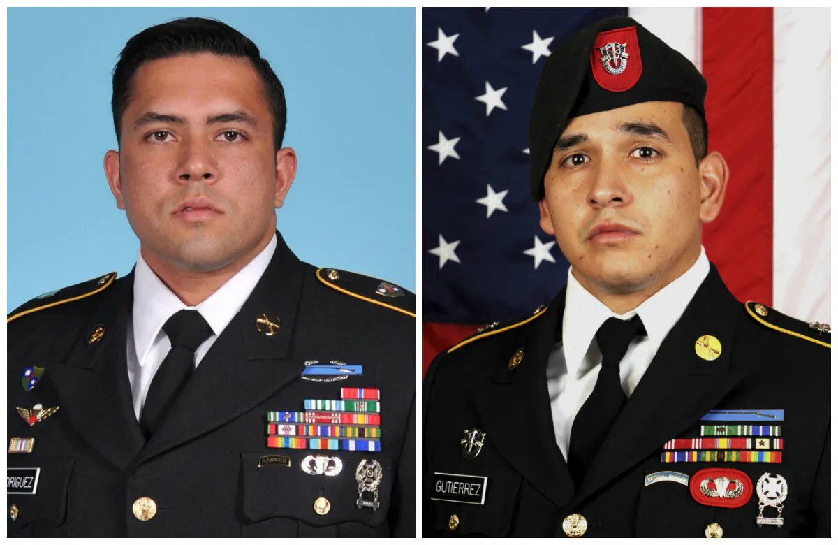 Sgt. 1st Class Antonio R. Rodriguez (L) and Sgt. 1st Class Javier J. Gutierrez (R). (U.S. Army Special Operations Command via AP)