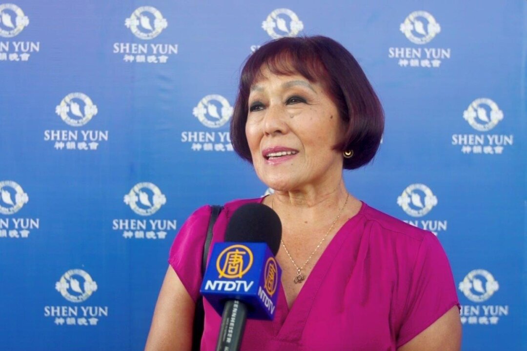 Olga Shimasaky enjoyed Shen Yun at the Gran Teatro Nacional in Lima, Peru, on Feb. 9, 2020. (NTD Television)

