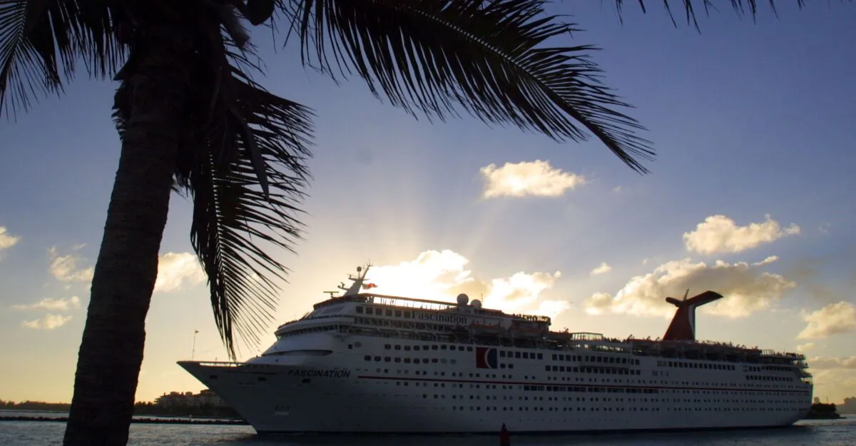 A stock photo shows a cruise ship (Photo by Joe Raedle/Getty Images)