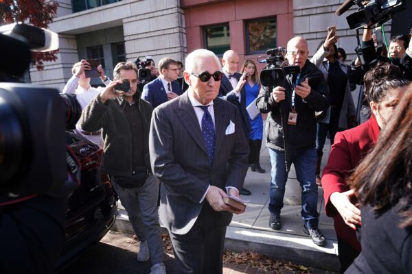roger stone leaves the court
