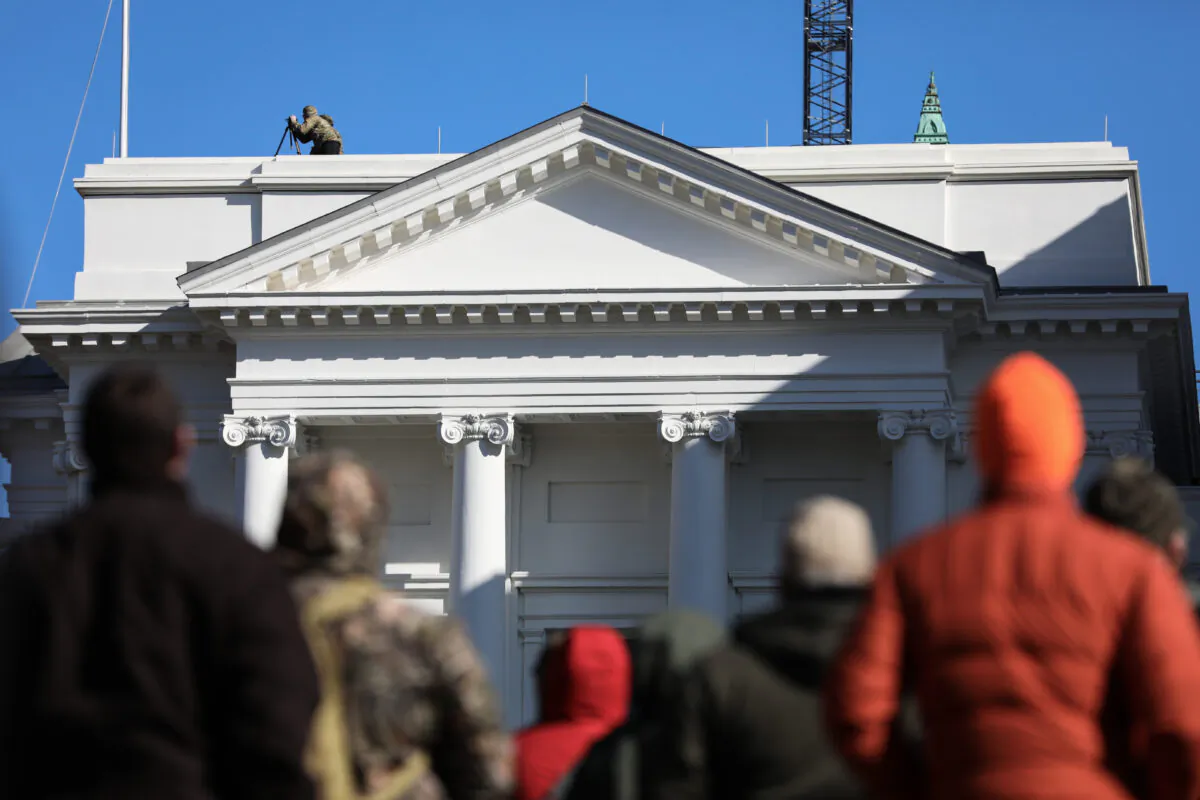 Gun rights advocates take part in a rally at the Virginia State Capitol in Richmond, Va., on Jan. 20, 2020. (Samira Bouaou/The Epoch Times)