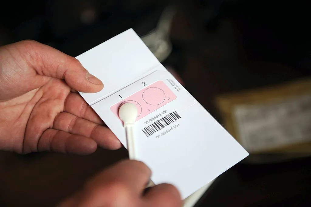 A file photo of a DNA kit used for investigating rapes, shown during a press conference at La Rochelle tribunal in France, on April 14, 2014. (Xavier Leoty/AFP via Getty Images)