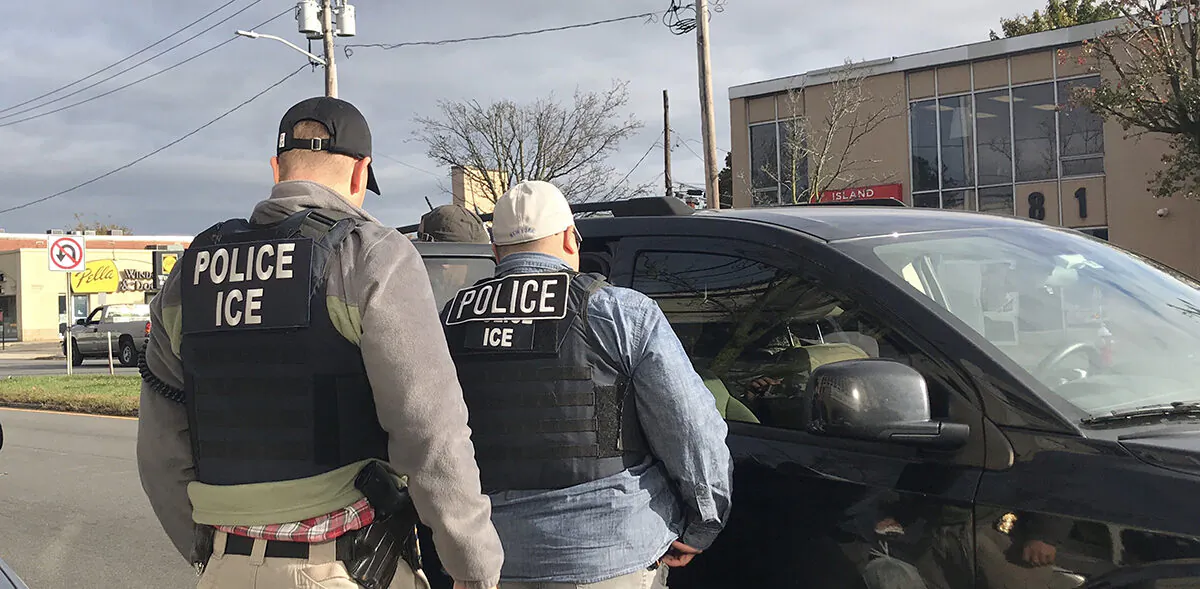 ICE agents apprehend individuals with prior criminal convictions ranging from sexual abuse to rape, in Long Island, N.Y., on Nov. 4, 2019. (ICE).