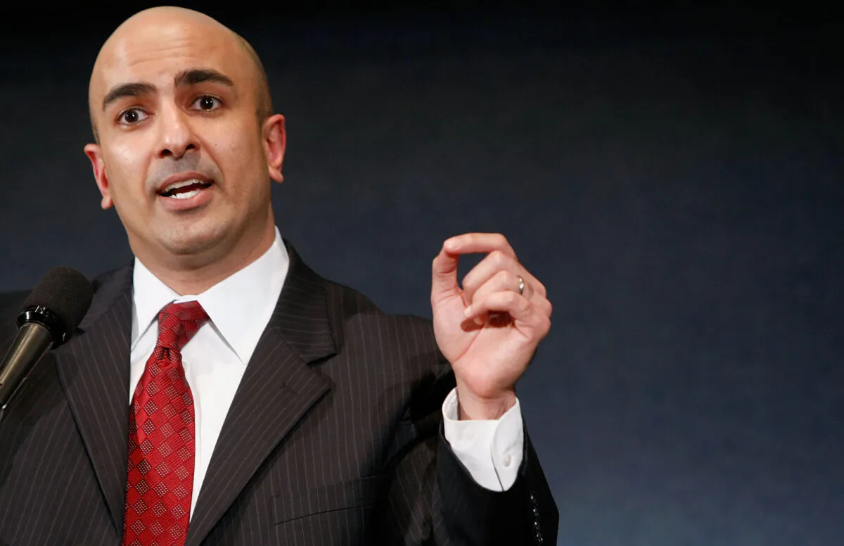 Minneapolis Federal Reserve President Neel Kashkari speaks at the National Press Club in Washington, on Dec. 8, 2008. (Chip Somodevilla/Getty Images)