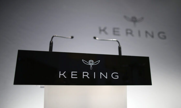 The logo of Kering is seen during the company's 2015 annual results presentation in Paris, France on Feb. 19, 2016. (Charles Platiau/Reuters)