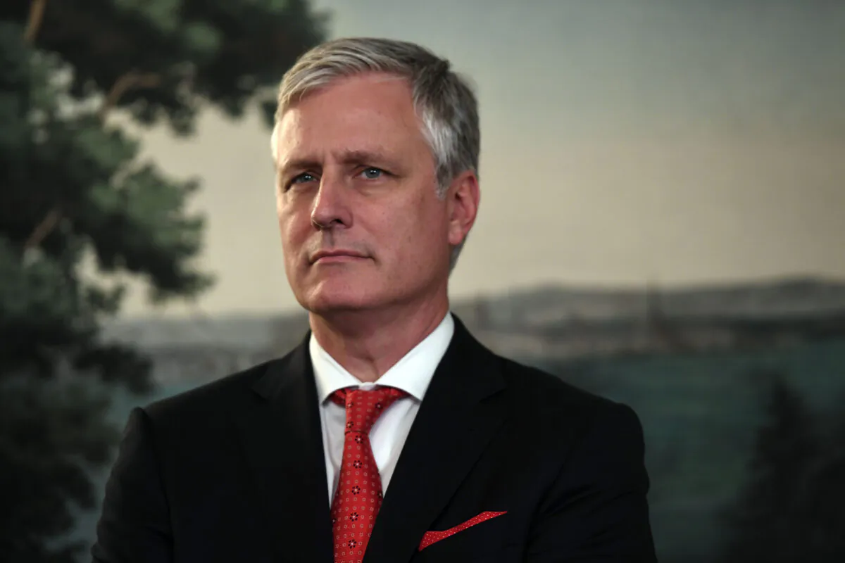 National security adviser Robert O'Brien in the Diplomatic Reception Room at the White House in Washington on Oct. 23, 2019. (Saul Loeb/AFP via Getty Images)