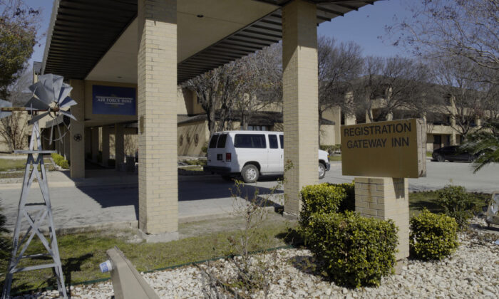 Empty lodging facilities at Joint Base San Antonio-Lackland, Texas, on Feb. 2, 2020. (Todd Holly/U.S. Air Force via AP)