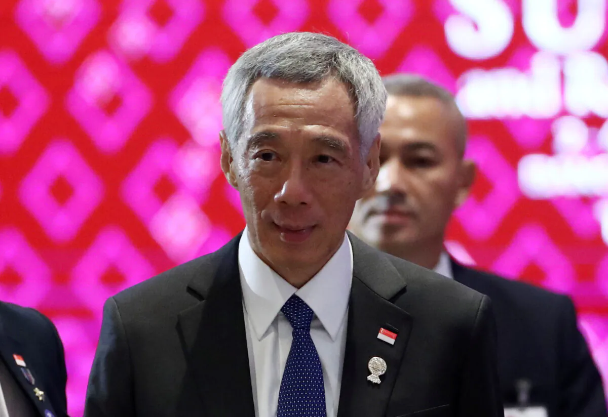 Singapore's Prime Minister Lee Hsien Loong arrives to attend a plenary session at a regional summit in Bangkok, Thailand on Nov. 2, 2019. (Athit Perawongmetha/Reuters)