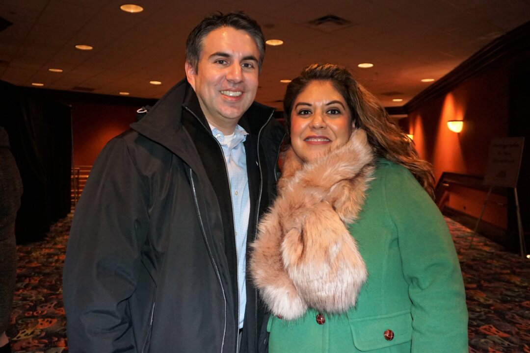 Terry and Adriana Collins enjoyed Shen Yun Performing Arts World Company’s evening performance, on Feb. 15, 2020, at the Rosemont Theatre. (Catherine Wen/The Epoch Times)
