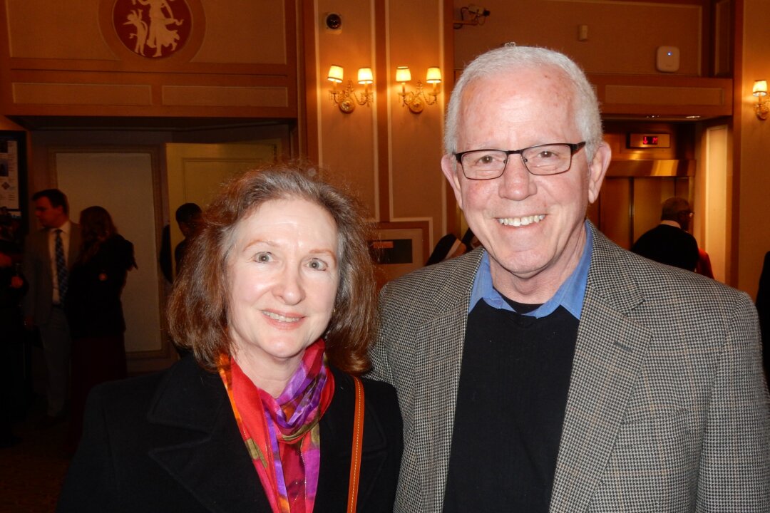 Kerin and John Dezell own Sound Designs, an audio-visual company. The couple attended Shen Yun Performing Arts at Philadelphia's Merriam Theater on Feb. 16, 2020. (Weiyong/The Epoch Times)