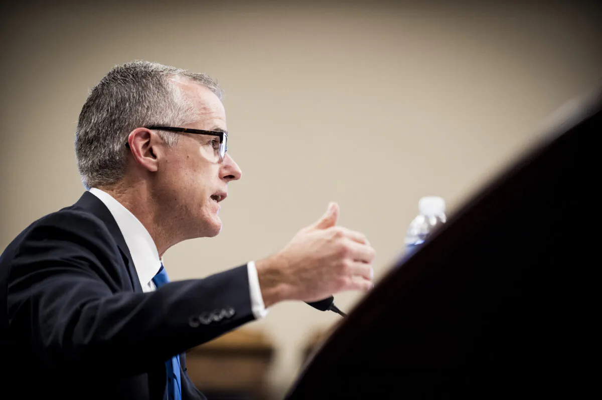 Acting FBI Director Andrew McCabe testifies before a House Appropriations subcommittee meeting on the FBI's budget requests for FY2018 on June 21, 2017. (Pete Marovich/Getty Images)