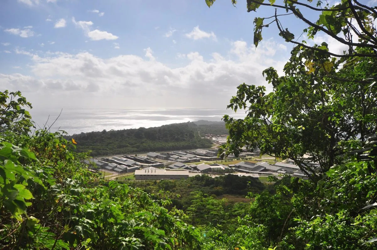 A general view of asylum seekers and facilities at Christmas Island Detention Centre, on Christmas Island on July 26, 2013. (Scott Fisher/Getty Images)