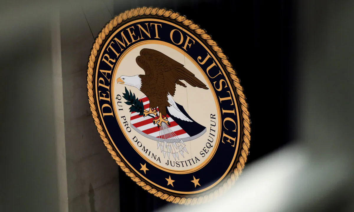 The Department of Justice in Washington on Jan. 14, 2020. (Samira Bouaou/The Epoch Times)