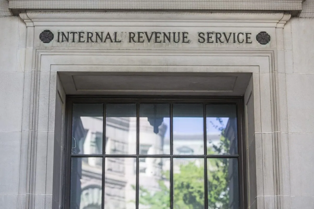 IRS headquarters in Washington on April 15, 2019.  (Zach Gibson/Getty Images)