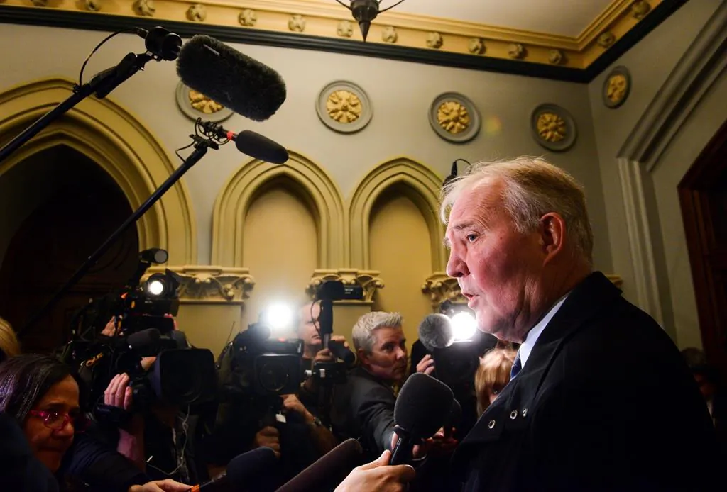 Public Safety Minister Bill Blair speaks at a news conference in Parliament Hill on the morning of Feb. 20, 2020. (Courtesy of The Canadian Press)