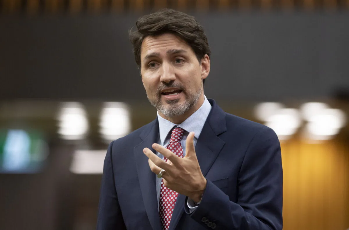 Prime Minister Justin Trudeau responds to a question during Question Period in the House of Commons in Ottawa, on Feb. 19, 2020. (Adrian Wyld/The Canadian Press)