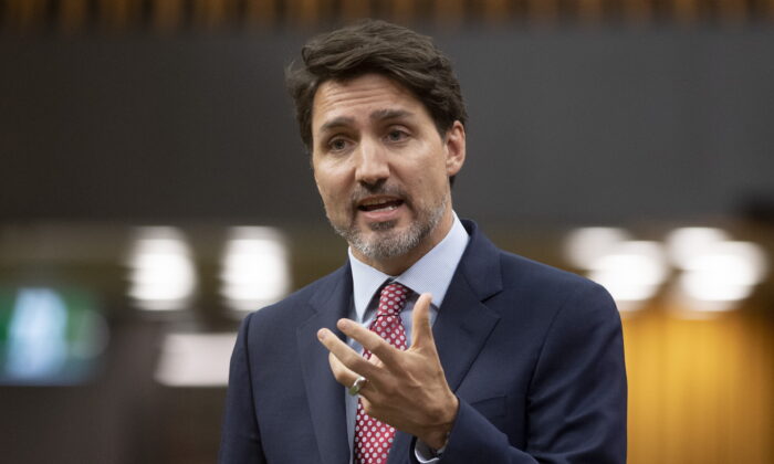Prime Minister Justin Trudeau responds to a question during Question Period in the House of Commons in Ottawa, on Feb. 19, 2020. (Adrian Wyld/The Canadian Press)