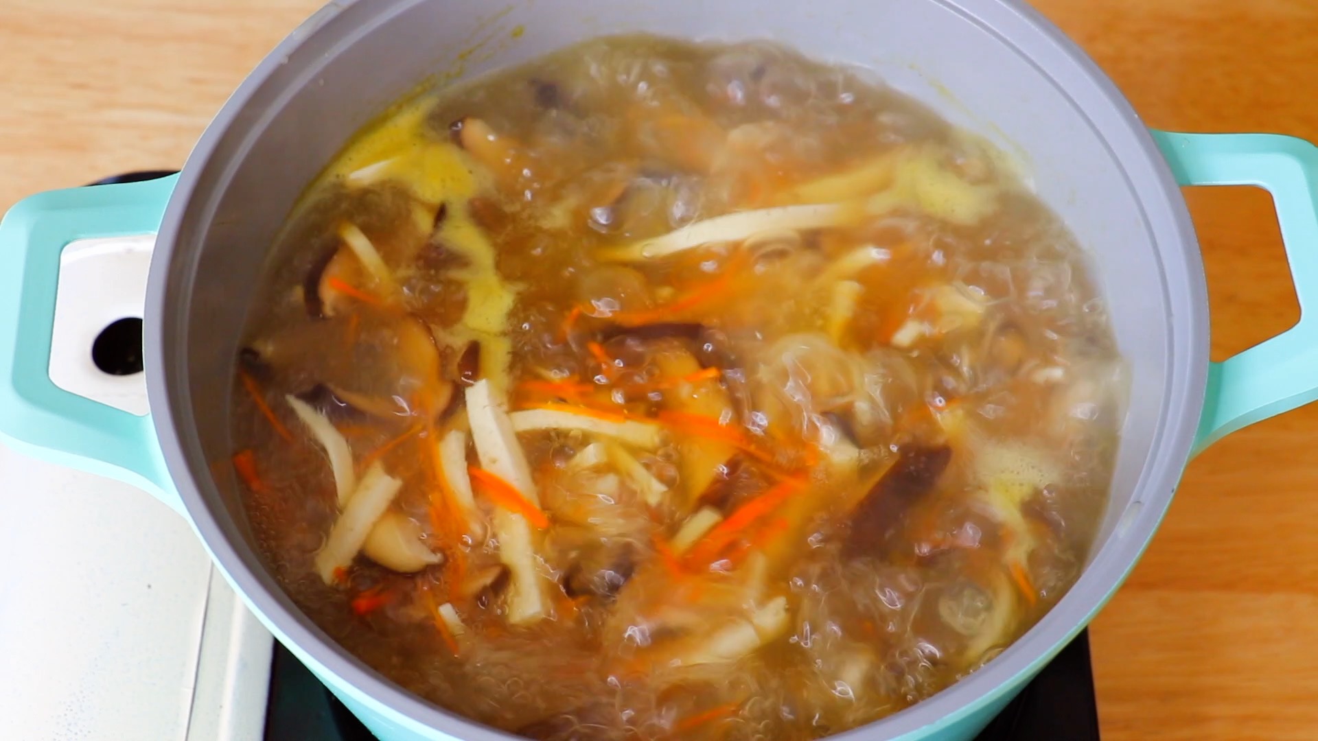 5. Poured in cornstarch