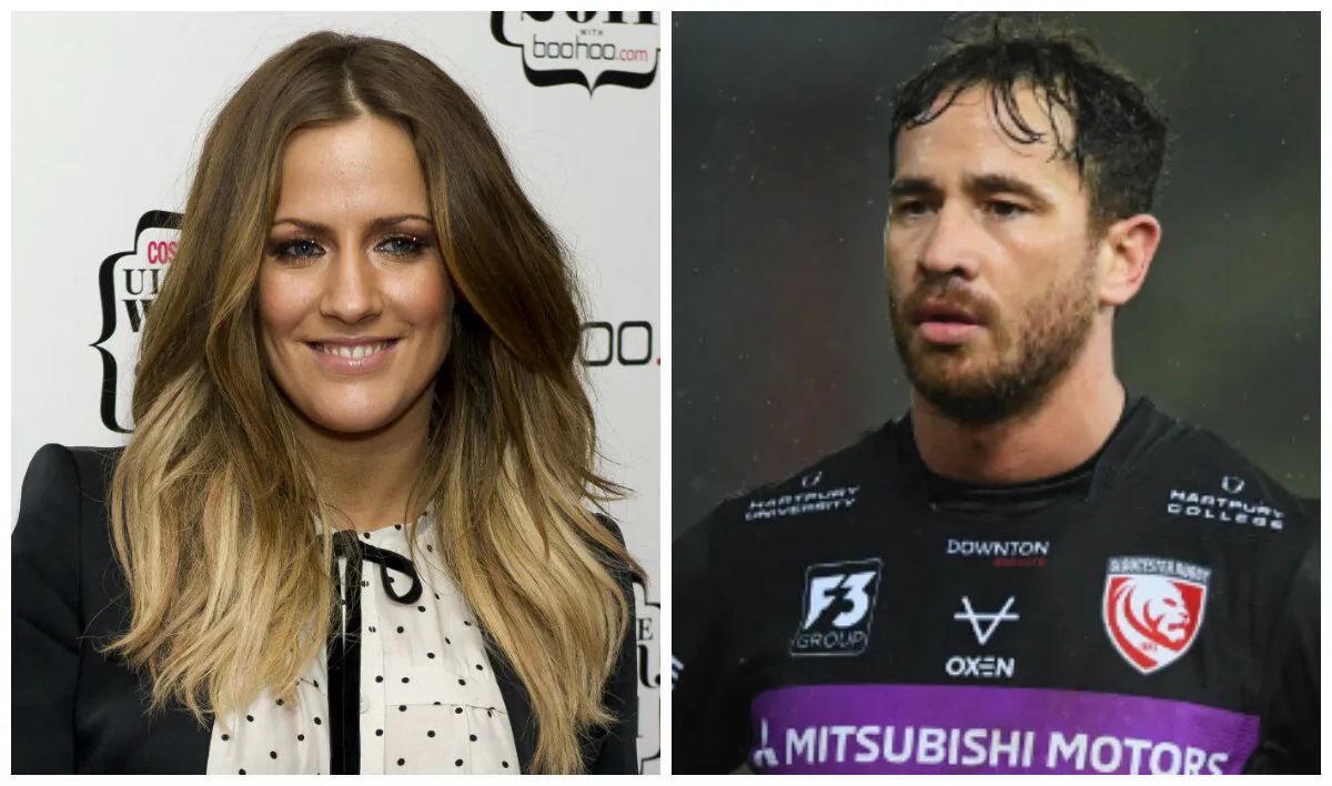L-British TV personality Caroline Flack. (Jonathan Short/AP photo); R-Danny Cipriani of Gloucester Rugby. (Harry Trump/Getty Images)