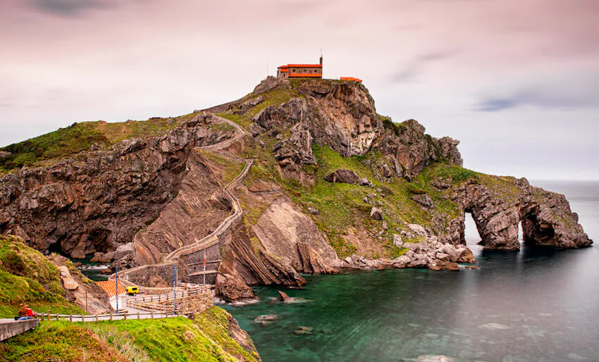 The sanctuary at San Juan de Gaztelugatxe near Bermeo has become popular with tourists thanks to its appearance in "Game of Thrones." (Botond Horvath/Shutterstock)