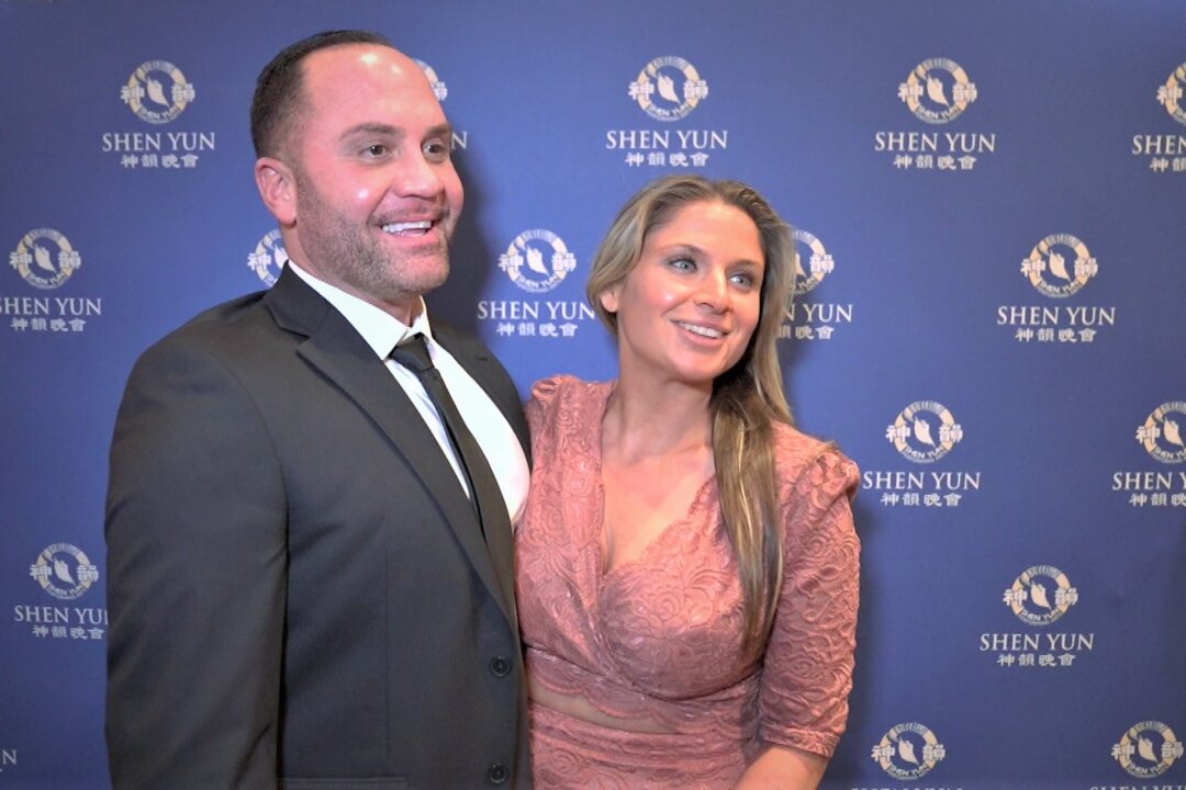Joseph Campagna and Jessica Baliski attended Shen Yun Performing Arts at the Merriam Theater, in Philadelphia, on Feb. 21, 2020. (NTD Television)
