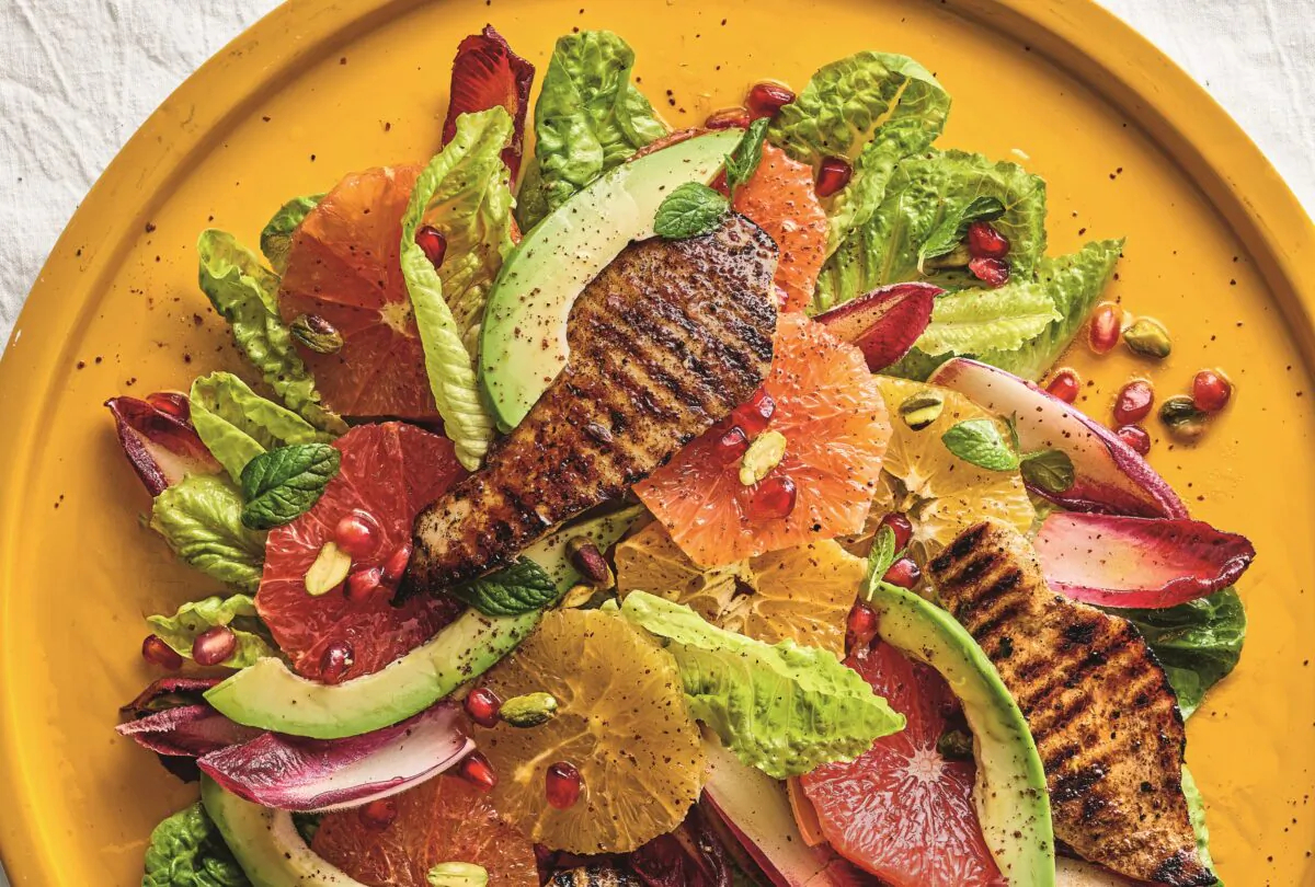 Sumac Grilled Chicken, Citrus, and Avocado Salad