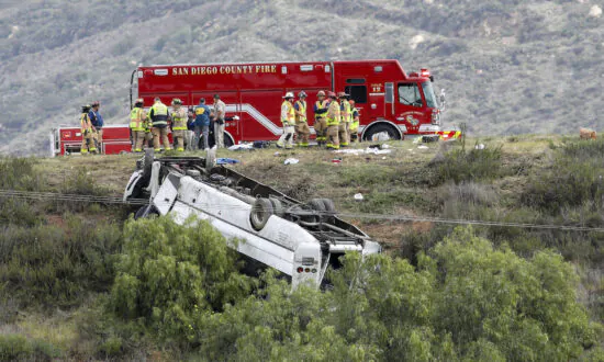 Charter Bus Rollover Kills 3, Injures 18 Outside San Diego