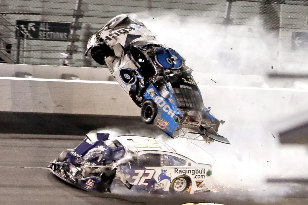 NASCAR Daytona 500 auto race at Daytona International Speedway in Daytona Beach, Fla., on Feb. 17, 2020. (John Raoux/AP)