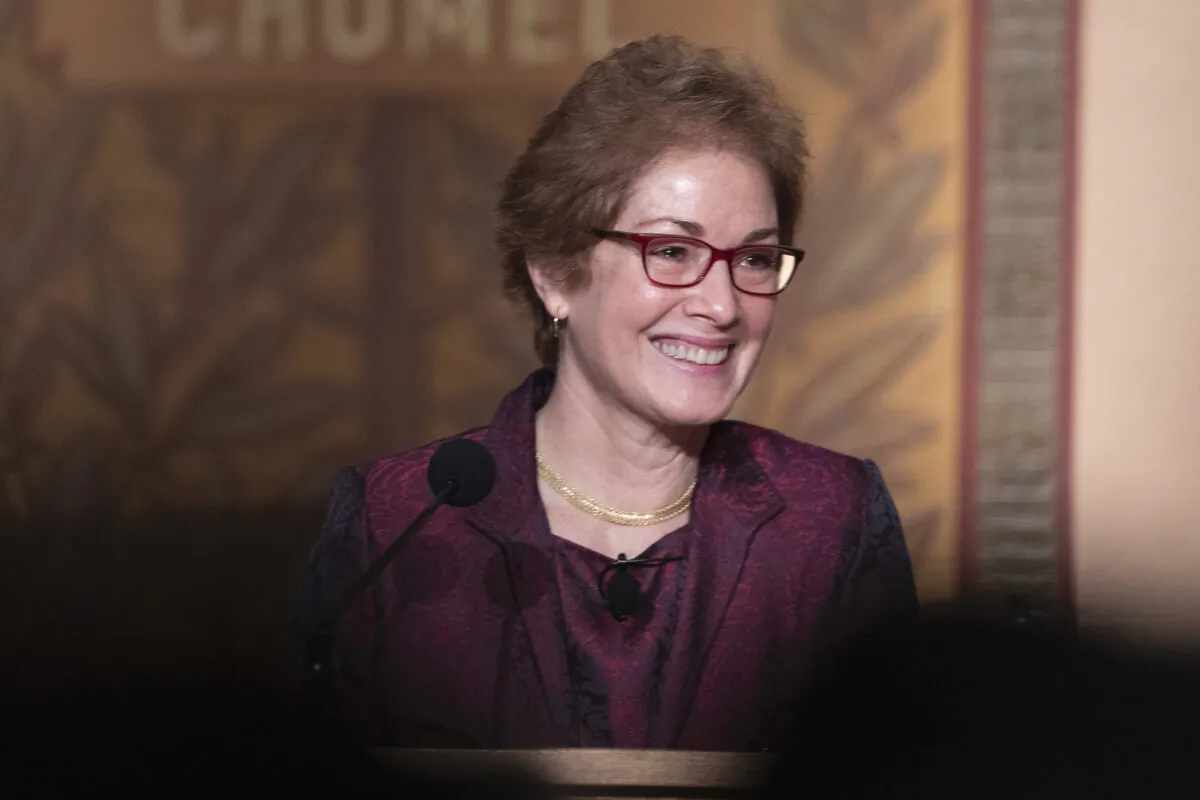 Former U.S. Ambassador Marie Yovanovitch speaks at Georgetown University in Washington on Feb. 12, 2020. (Tasos Katopodis/Getty Images)