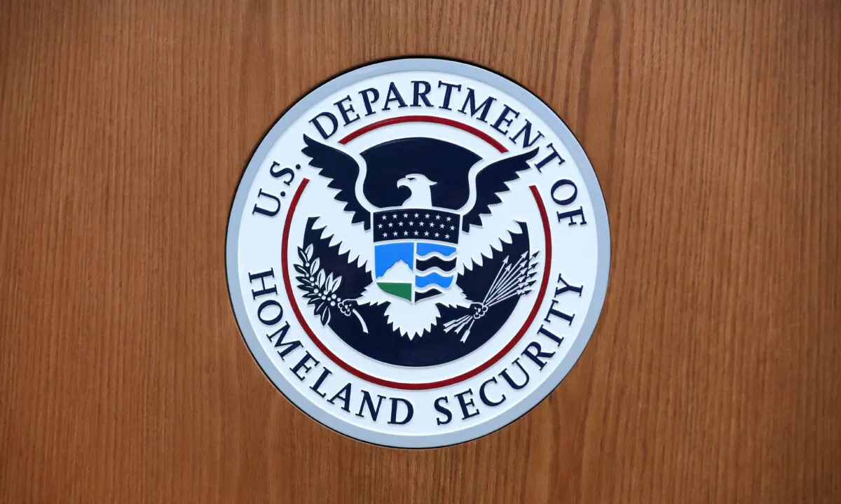 The U.S. Department of Homeland Security logo. (Samira Bouaou/The Epoch Times)
