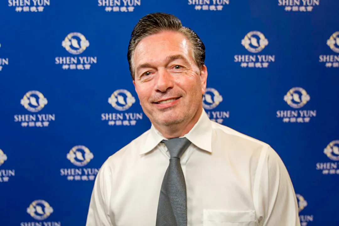 Ballroom dancer and studio owner Brent Hyskell attended Shen Yun Performing Arts at the Thrasher-Horne Center in Jacksonville, Florida, Feb. 22, 2020. (NTD Television)
