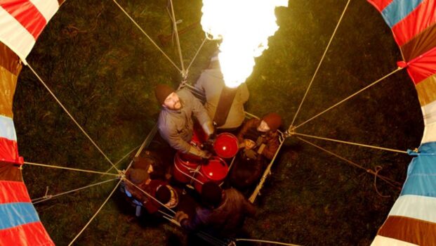 preparing to launch a balloon