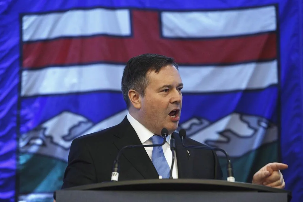 United Conservative Party leader Jason Kenney speaks to supporters after being sworn in as MLA for Calgary-Lougheed, in Edmonton, Alta., on Jan. 29, 2018. (Jason Franson/The Canadian Press)