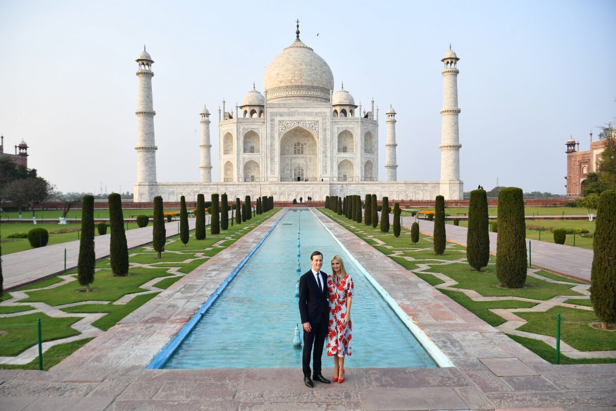 Ivanka Trump and Jared Kushner at Taj Mahal